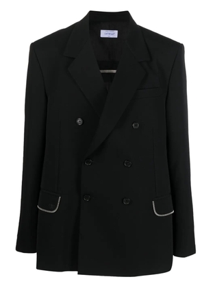 Off-White zip-embellished virgin-wool blazer - Black
