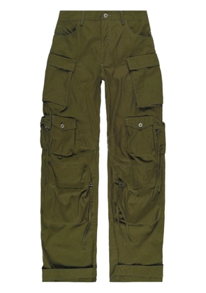 The Attico wide-leg cargo pockets - Green