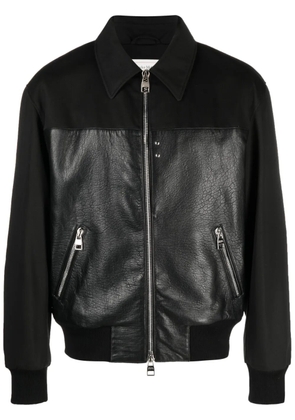 Alexander McQueen panelled zipped bomber jacket - Black