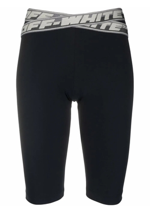 Off-White Athleisure logo-tape cycling shorts - Black