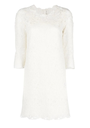 Ermanno Scervino guipure lace shift minidress - White