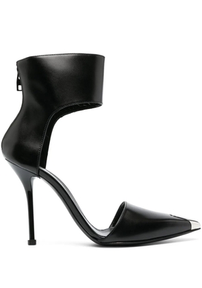 Alexander McQueen Harness Punk 105mm leather pumps - Black