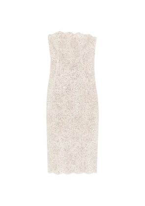 Ermanno Scervino strapless midi dress - Neutrals
