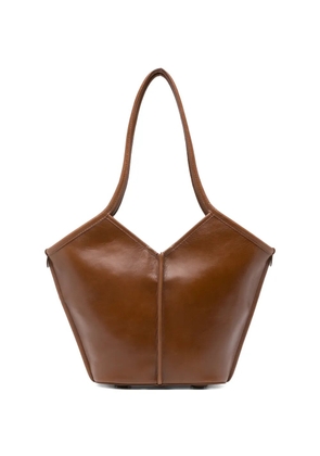 Hereu small Calella panelled tote bag - Brown