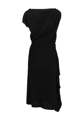 Vionnet draped asymmetrical dress - Black