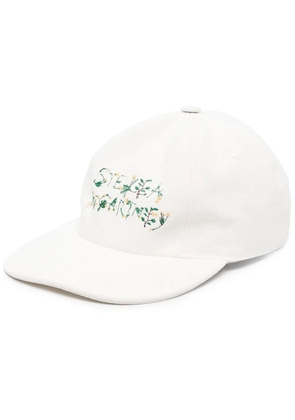 Stella McCartney floral logo-print cap - White