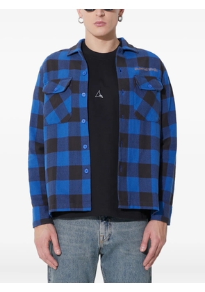 Universal Works checked long-sleeve shirt - Blue
