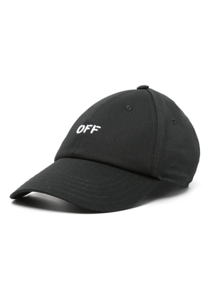 Off-White logo-embroidered baseball cap - Black