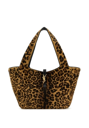 Saint Laurent Bea leopard-print tote bag - Brown