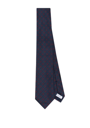 Ferragamo Gancini Jacquard tie - Blue