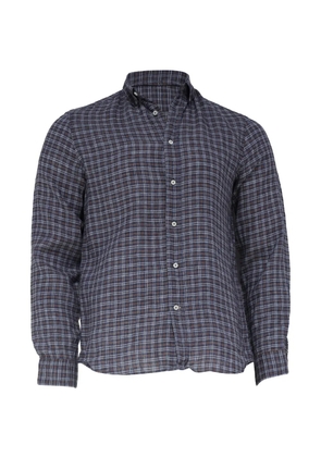 Brunello Cucinelli Vintage buttoned-down checked shirt - Blue