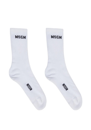 MSGM ribbed socks - White