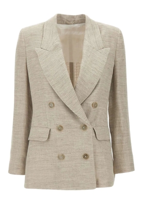 Marella linen blazer - Neutrals
