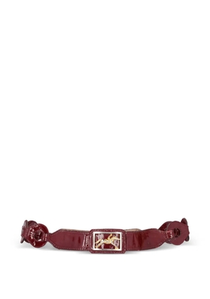 Pirovano Vintage leather belt - Red