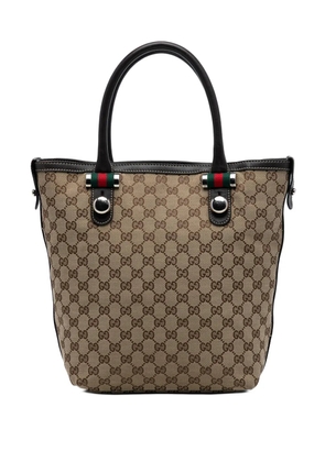 Gucci Pre-Owned 2016-2026 Medium GG Canvas Web Match Ball tote bag - Brown