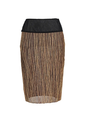 Vintage shimmering-design skirt - Black