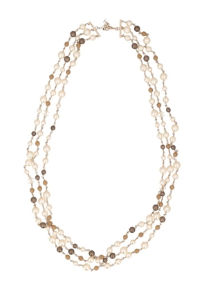 CHANEL Pre-Owned CC-logo necklace - Neutrals