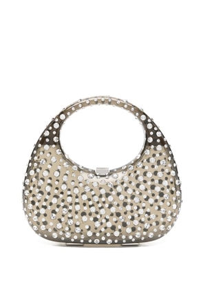 L'Alingi crystal-embellished top-handle clutch bag - Black