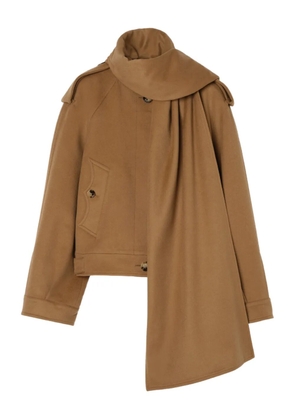 Burberry detachable-scarf jacket - Neutrals