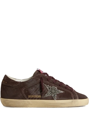 Golden Goose Super Star glitter-star embellished sneakers - Brown
