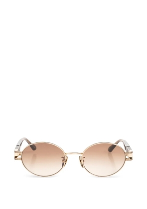 Linda Farrow Phoebe oval-frame sunglasses - Brown