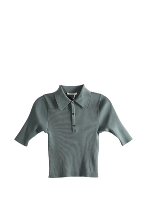 Auralee ribbed polo shirt - Grey