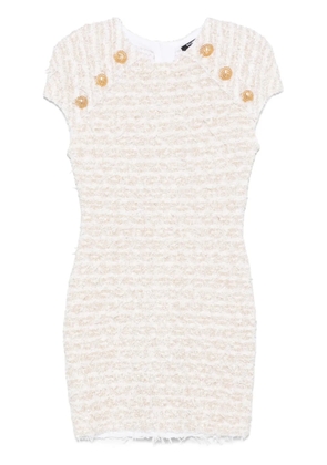 Balmain tweed mini dress - White