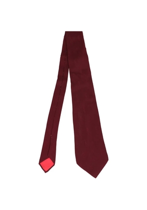 Saint Laurent Pre-Owned logo-patterned tie - Red