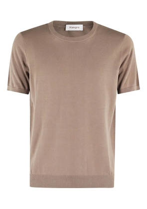 Kangra fine-knit T-shirt - Brown