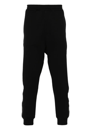 Alexander McQueen logo-stripe tapered track pants - Black