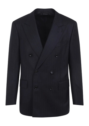 TOM FORD pinstripe double-breasted blazer - Blue