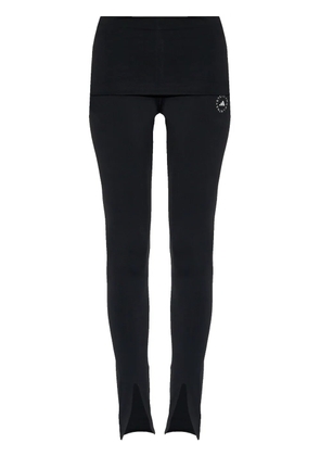 adidas by Stella McCartney logo-print high-waisted leggings - Black