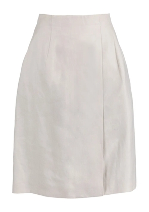Agnona Vintage pre-owned cotton midi skirt - White