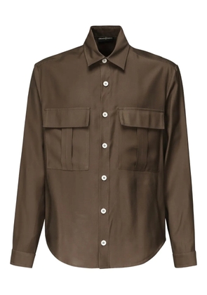 Giuliano Galiano button-flap pocket shirt - Brown