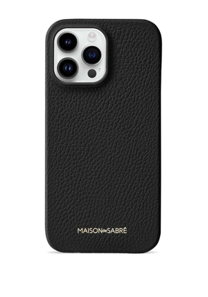 MAISON de SABRÉ Leather iPhone 14 Pro case - Black