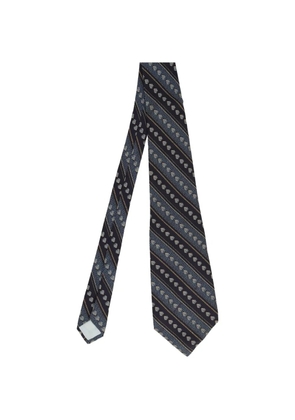 Saint Laurent Pre-Owned patterned silk tie - Blue
