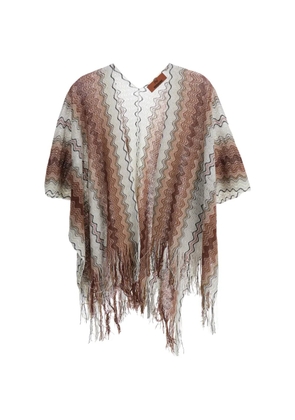 Missoni fringed poncho - Neutrals