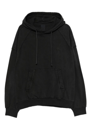 Juun.J logo-embroidered hoodie - Grey