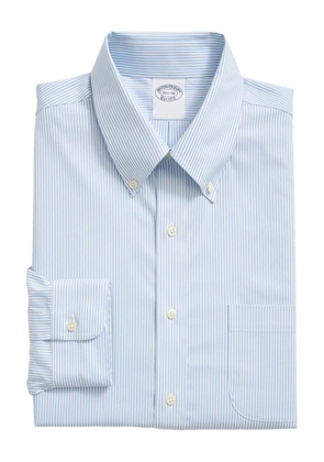 Brooks Brothers striped-pattern oxford shirt - Blue