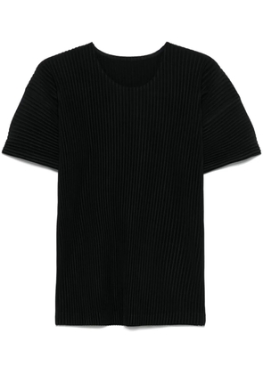 Homme Plissé Issey Miyake plissé-effect T-shirt - Black