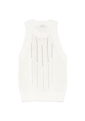 Peserico open-knit vest - White