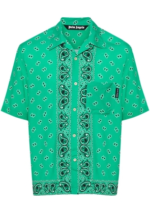 Palm Angels paisley-print poplin shirt - Green