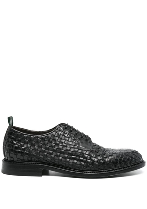 Green George interwoven-design Derby shoes - Black