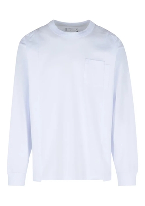 sacai breast-pocket long-sleeve T-shirt - White