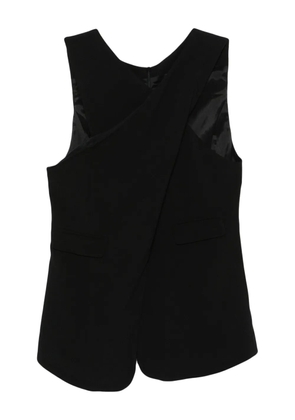 Emporio Armani cross-back sleeveless top - Black