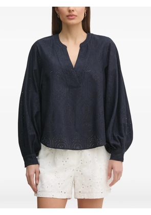 Mos Mosh balloon-sleeve blouse - Blue