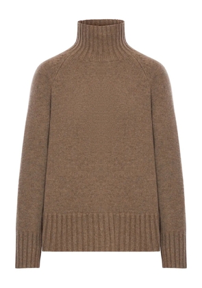 'S Max Mara turtleneck ribbed sweater - Brown