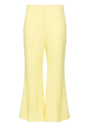 MSGM mid-rise cropped trousers - Yellow