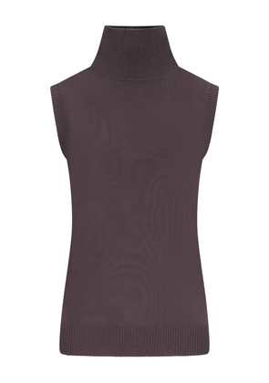 Sportmax Vertigo turtleneck sleeveless top - Brown