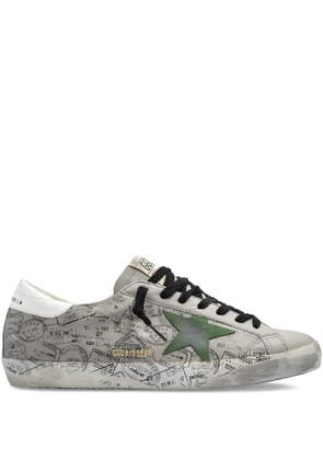 Golden Goose Super-Star stamp-print sneakers - Grey